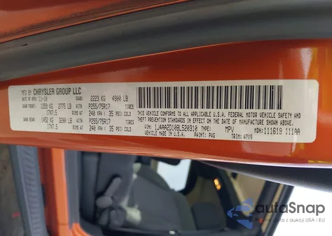 2011 Jeep Wrangler Sport z USA, uszkodzony, nr VIN 1J4AA2D10BL520310